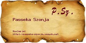 Passeka Szonja névjegykártya
